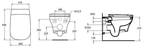 Унитаз подвесной Ideal Standard Active белый T319501