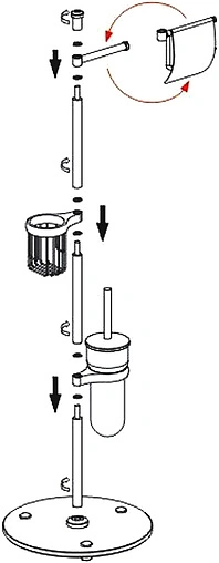 Стойка для аксессуаров Wasserkraft хром K-1256