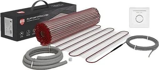 Теплый пол (нагревательный мат) Royal Thermo Flat Mat 520Вт 3.5м² RTFM 2-150-3,5 комплект с RTO-16