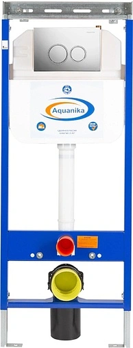 Инсталляция для подвесного унитаза Set 4 в 1 Aquanika Basic 10.702.45B.02.19 с кнопкой хром глянцевый