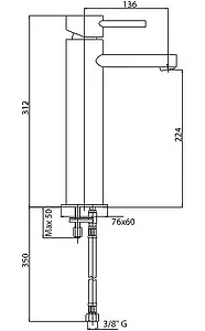 Смеситель для раковины Cezares Over хром OVER-LC-01-Cr-W0 Смеситель для раковины Cezares Over хром OVER-LC-01-Cr-W0, 2