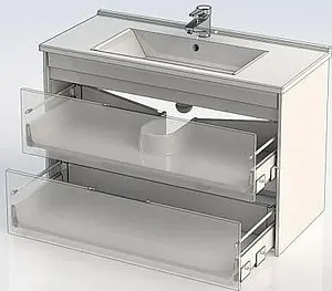 Тумба-умывальник Aquanet Тулон 100 белый 00183396+00182321 Тумба-умывальник Aquanet Тулон 100 белый 00183396+00182321, 4