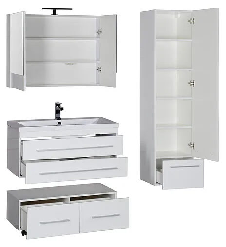 Шкаф-зеркало Aquanet Нота 90 L белый 00165371 Шкаф-зеркало Aquanet Нота 90 L белый 00165371