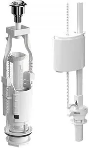 Комплект арматуры для бачка двухрежимный ½&quot; пластик нижний BERGES Eko 21 030621, 1