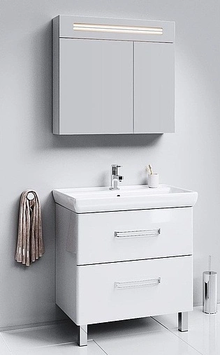 Тумба-умывальник напольная Aqwella Neo 80 белый NEO0108+00192185