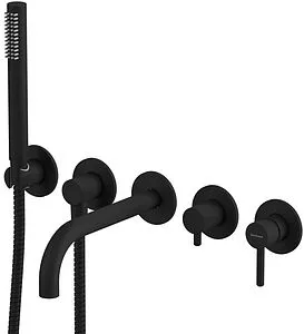 Смеситель для ванны скрытого монтажа WHITECROSS Y black чёрный матовый Y1240BL Смеситель для ванны скрытого монтажа WHITECROSS Y black чёрный матовый Y1240BL, 1