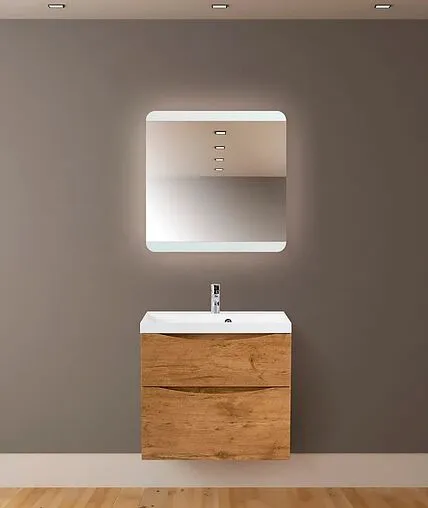 Зеркало с подсветкой BelBagno 70x70 механическая кнопка SPC-CEZ-700-700-LED-BTN