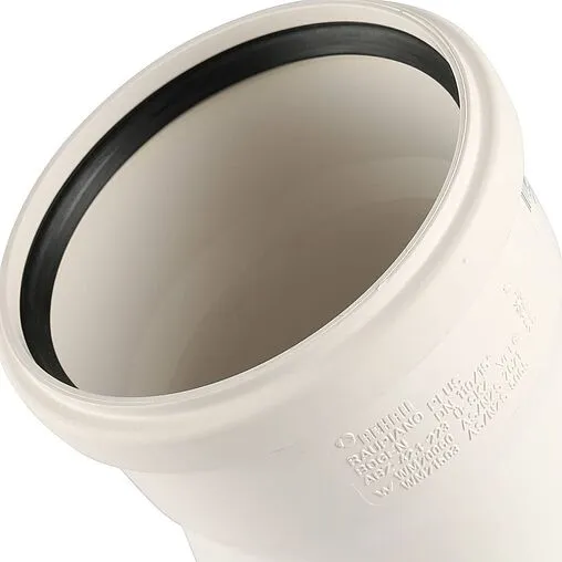 Отвод внутренний бесшумный D=110мм Угол 15° Rehau Raupiano Plus 11231321001