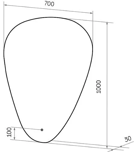 Зеркало с подсветкой Continent Voyage Led 70x100 белый ЗЛП1201