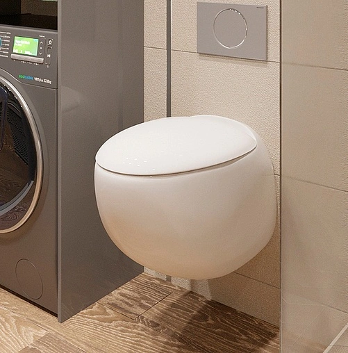 Унитаз подвесной Sanita Luxe Ringo белый WC.WH/Ringo/DM/WHT.G/S1