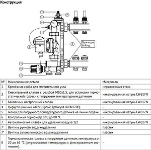 Узел насосно-смесительный с насосом ECP 25/60 130 Uni-fitt Solomix 470E1200, 2