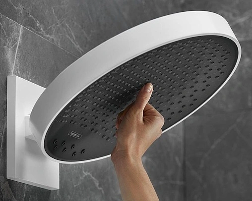 Лейка верхнего душа с настенным креплением Hansgrohe Rainfinity 360 3jet матовый белый матовый/графит 26234700