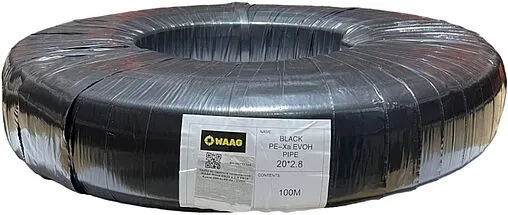 Труба сшитый полиэтилен WAAG Black 20 x 2.8 мм PE-Xa EVOH бухта 100м WG.1135975