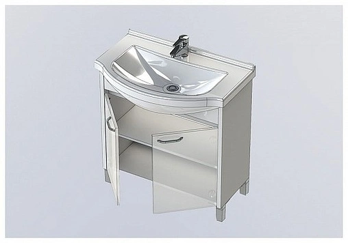 Тумба под умывальник напольная Aquanet Донна 80 дуб белый 00169042