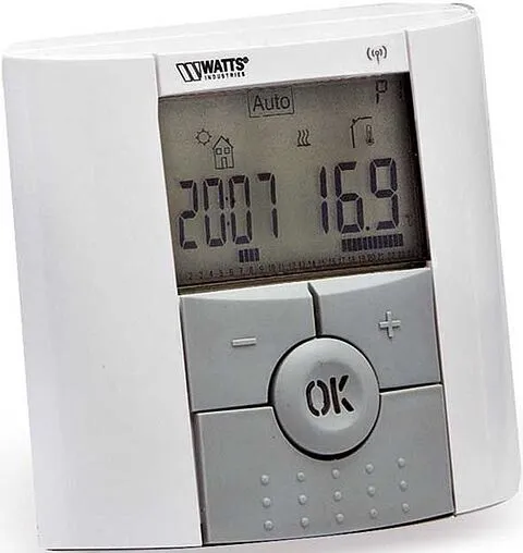 Радиотерморегулятор комнатный WATTS BT-DP02-RF белый/серый 10036878