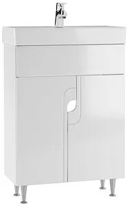 Тумба-умывальник напольная Айсберг Лилия 60 белый DA2013T+4607152361674, 1