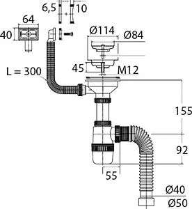 Сифон бутылочный для мойки VIRPlast Элит 30987084 Сифон бутылочный для мойки VIRPlast Элит 30987084, 2