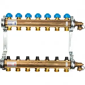 Группа коллекторная без расходомеров 7 отводов 1"в/в x ¾"ек Watts HKV 10004182 Группа коллекторная без расходомеров 7 отводов 1"в/в x ¾"ек Watts HKV 10004182, 1