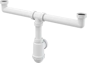 Сифон бутылочный для двойной мойки AlcaPlast A448-DN50/40 Сифон бутылочный для двойной мойки AlcaPlast A448-DN50/40, 1