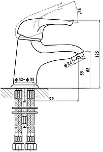 Смеситель для раковины Gross Aqua Basic хром 6226257C, 2