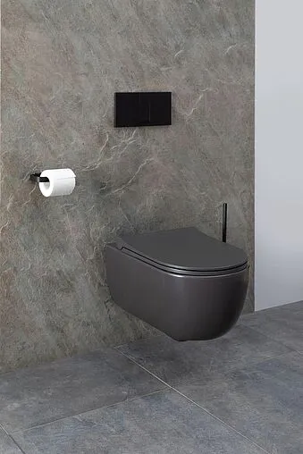 Унитаз подвесной безободковый Allen Brau Priority антрацит 4.31001.AN