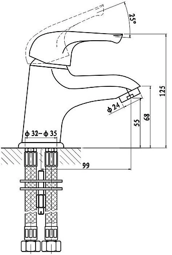 Смеситель для раковины Gross Aqua Basic хром 6226257C