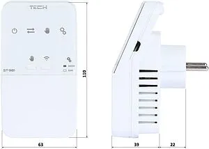 Беспроводной электрический исполнительный модуль 230В 10А TECH ST-MW-1-230V белый WG.05.0128, 2