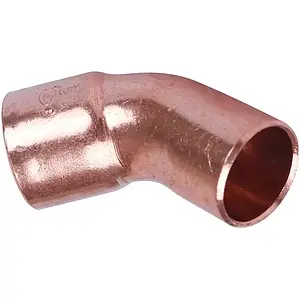 Отвод пайка однораструбный 18мм угол 45° Sanha 5040 1504018, 5