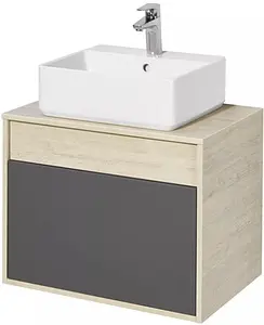 Тумба под умывальник подвесная Aquaton Лофт Урбан 65 графит/орегон 1A254001LQX60, 1