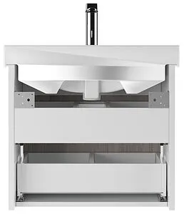 Тумба-умывальник подвесная Домино Uno 60 дуб серый/белый DU1505T+WB.FN/Fest/60-C/WHT.G/S1, 5