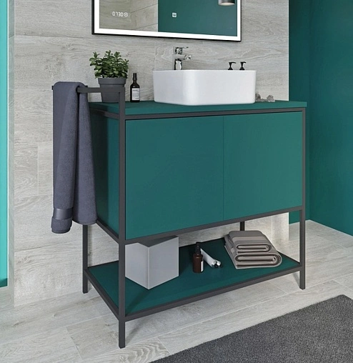 Тумба-умывальник напольная Cersanit Botanique 100 зелёный 63015+