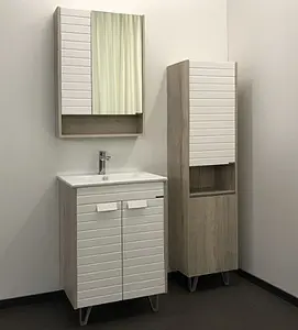 Шкаф-зеркало Comforty Клеон 60 дуб дымчатый 00-00002045CF Шкаф-зеркало Comforty Клеон 60 дуб дымчатый 00-00002045CF, 5