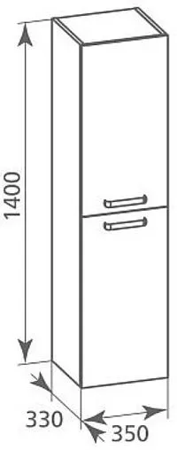 Шкаф-пенал подвесной Milardo Niagara белый NIA3500M97 Шкаф-пенал подвесной Milardo Niagara белый NIA3500M97