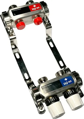 Группа коллекторная без расходомеров 2 отвода 1&quot;в/в x ¾&quot;ек Uni-fitt TECHNO 451W4302