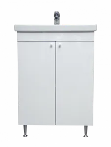 Тумба-умывальник напольная Домино Промо 60 бетон/белый DP2618T+4640021060773, 3