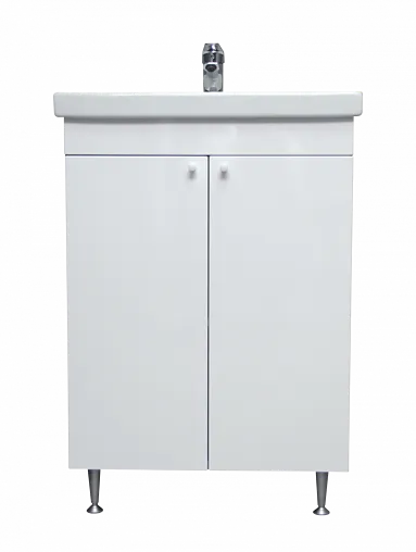 Тумба-умывальник напольная Домино Промо 60 бетон/белый DP2618T+4640021060773