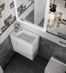 Тумба-умывальник подвесная Kerama Marazzi Lato 50 белый LAT.50.1\WHT+LA.wb.50, 4