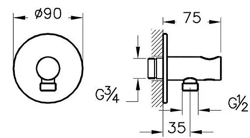 Душевая система со смесителем для душа VitrA Origin чёрный матовый A4926636EXP