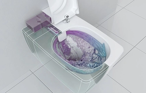 Унитаз подвесной безободковый с емкостью для чистящей жидкости VitrA Metropole Rim-Ex белый 7672B003-1686