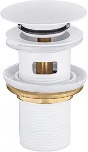 Выпуск автоматический для раковины с переливом Allen Brau Priority Round белый матовый 5.31023-21 Выпуск автоматический для раковины с переливом Allen Brau Priority Round белый матовый 5.31023-21, 1