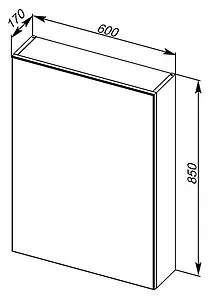 Шкаф-зеркало Aquanet Мадейра 60 R дуб кантри 00183064 Шкаф-зеркало Aquanet Мадейра 60 R дуб кантри 00183064, 2