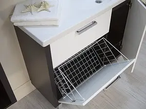 Тумба-умывальник напольная Aquaton Брайтон 80 белый/венге 1A1860K0BR500 Тумба-умывальник напольная Aquaton Брайтон 80 белый/венге 1A1860K0BR500, 5