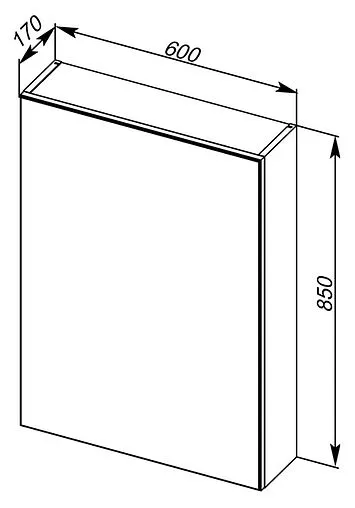 Шкаф-зеркало Aquanet Мадейра 60 R дуб кантри/белый 00183064