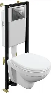 Комплект 6 в 1 Cersanit Nature CO DPL EO 64230 с кнопкой Leon хром глянцевый Комплект 6 в 1 Cersanit Nature CO DPL EO 64230 с кнопкой Leon хром глянцевый, 1