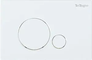 Комплект 5 в 1 BelBagno Sfera-R BB046CHR/BB2111SC/BB002-80/BB014-SR-BIANCO с кнопкой белый глянцевый, 4