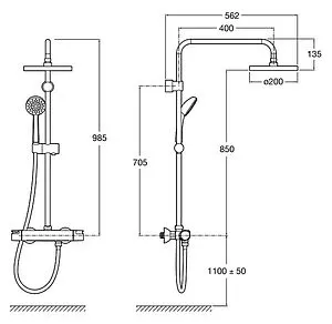 Душевая система с термостатом для душа Roca Victoria хром 5A9718C00 Душевая система с термостатом для душа Roca Victoria хром 5A9718C00, 2