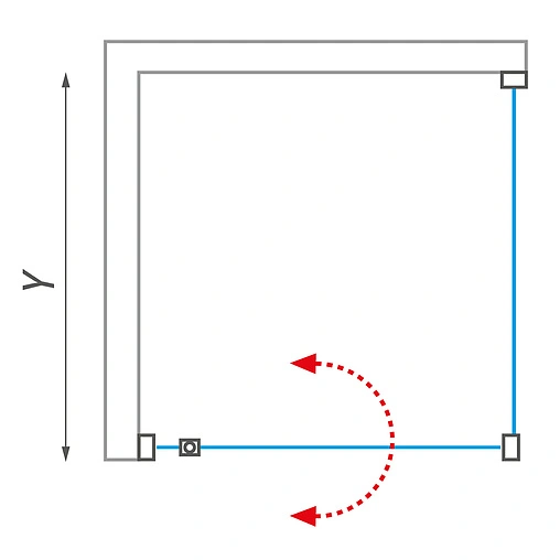 Душевое ограждение 800x1000мм прозрачное стекло Roltechnik Exclusive Line ECDO1N+ECDBN/800*1000 562-8000000-00-02+563-1000000-00-02