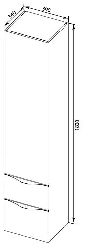 Шкаф-пенал подвесной Aquanet Эвора крем 184010