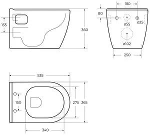 Комплект 5 в 1 BelBagno Loto BB070CHR/SC/BB026/BB041CR с кнопкой хром глянцевый Комплект 5 в 1 BelBagno Loto BB070CHR/SC/BB026/BB041CR с кнопкой хром глянцевый, 2