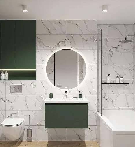 Тумба-умывальник подвесная Cersanit Grande 80 зеленый 64303+S-UM-COM80/1-w